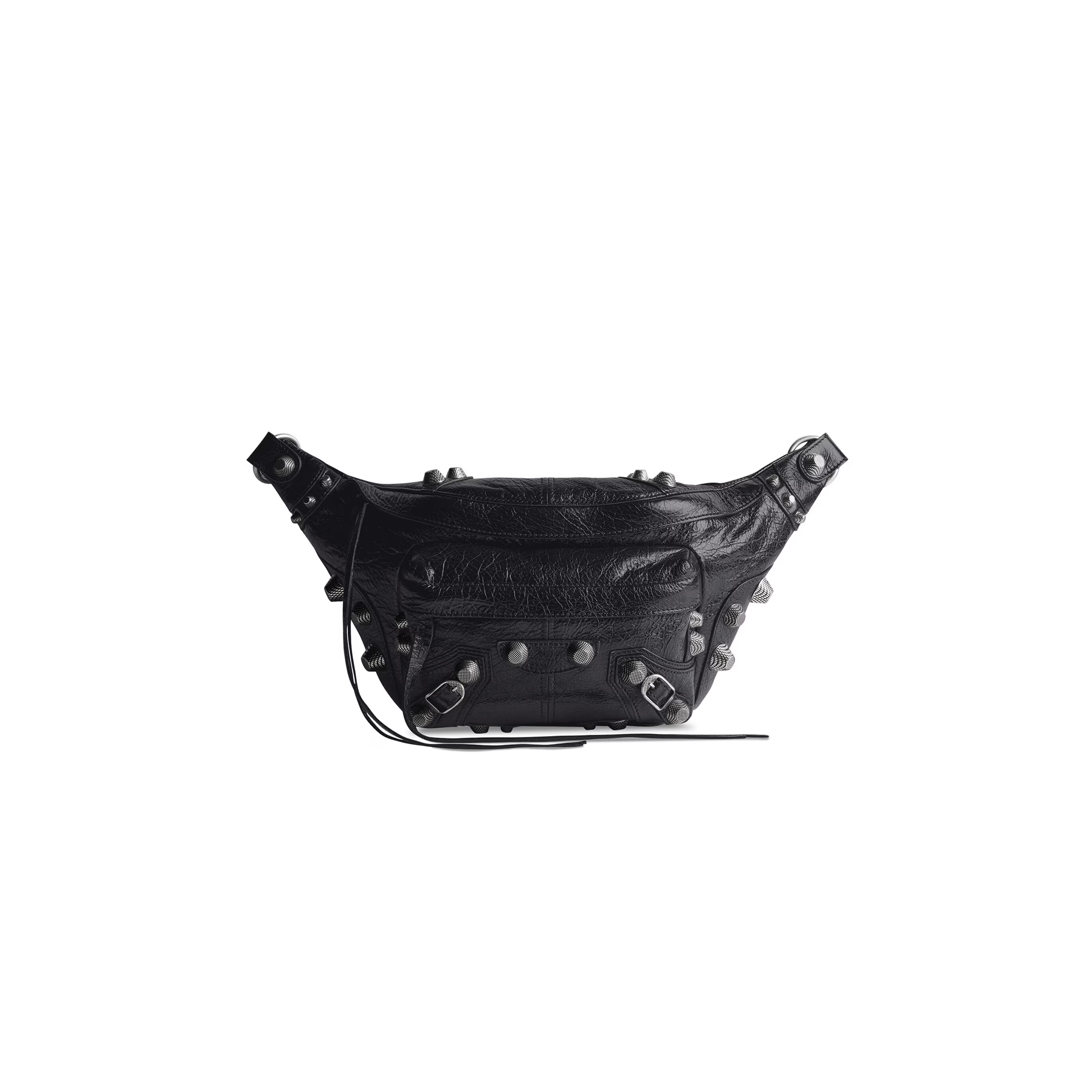 BALENCIAGA MEN'S LE CAGOLE BELTPACK MEDIUM IN BLACK 742014210KR1000 (38.9*19.8*9.9cm) BALENCIAGA MEN'S LE CAGOLE BELTPACK MEDIUM IN BLACK 742014210KR1000 (38.9*19.8*9.9cm)